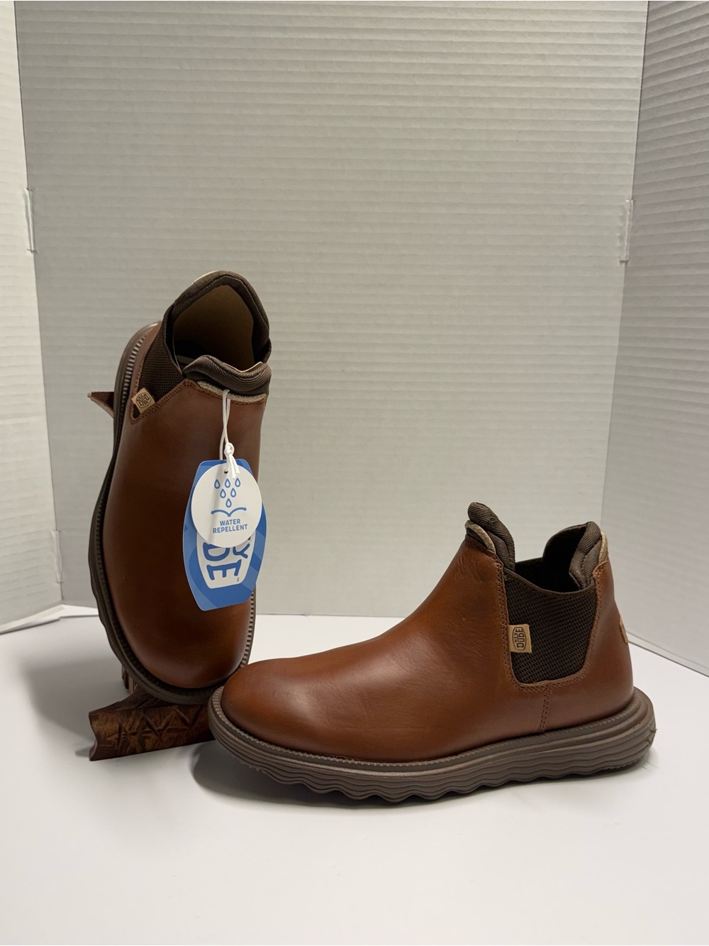 Hey Dude Branson Boot Craft Leather Womens 9 Cognac Brown 40388-21N New No Box